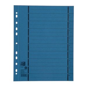 OXFORD Trennblätter DIN A4 1-10 rot, 250 g/qm, 100 St.
