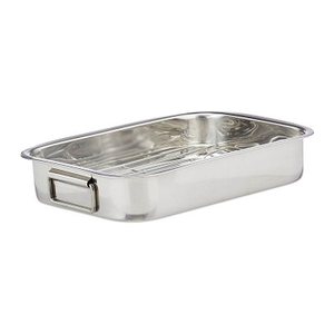 relaxdays Bräter M silber 33,0 x 23,5 cm 2-tlg., 1 St.