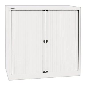 BISLEY Rollladenschrank verkehrsweiß 2 Fachböden 100,0 x 43,0 x 103,0 cm