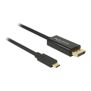 DeLOCK USB C/DisplayPort Kabel 4K 60Hz 1,0 m schwarz, 1 St.