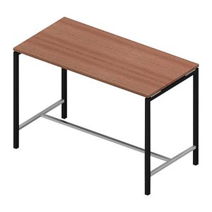 Quadrifoglio Stehtisch Creo nussbaum rechteckig, 4-Fuß-Gestell grau, 160,0 x 80,0 x 107,0 cm