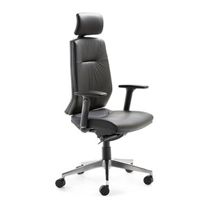 Mayer Bürostuhl myCONTRACT LINE, 2480 81 007 Leder schwarz, Gestell alu