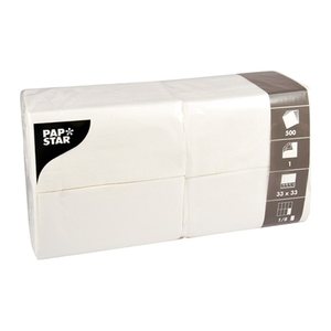 PAPSTAR Servietten weiß 1-lagig 33,0 x 33,0 cm, 500 St.