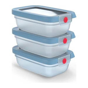 emsa Frischhaltedosen-Set ONECLICK blau 0,5 l, 3 St.