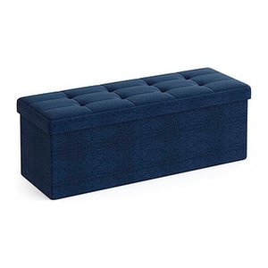 SONGMICS Sitztruhe LSF77IN blau Stoff 110,0 cm