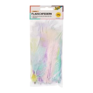 folia Federn mehrfarbig Flauschfedern Pastell 10 g, 1 St.
