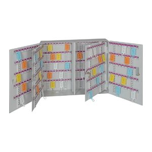 EICHNER Schlüsselkasten lichtgrau mit 400 Haken, Zylinderschloss, 60,5 x 53,0 x 14,0 cm, 1 St.