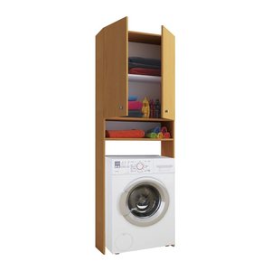 VCM my bath Waschmaschinenschrank Lona, 913842 buche 1 Fachboden 64,0 x 27,0 x 182,0 cm