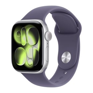 Apple Watch Series 11 42 mm Aluminium (GPS+Cellular) Sportarmband S/M  nebelviolett, silber