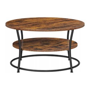 VASAGLE Couchtisch rund Spanplatte braun 80,0 x 80,0 x 45,0 cm, 1 St.