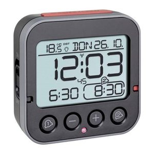 TFA® digitaler Funkwecker BINGO 2.0 schwarz Kunststoff