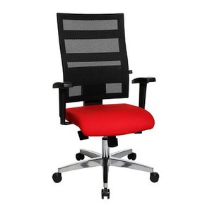 Topstar Bürostuhl X-Pander, 959T T310 Stoff rot, Gestell alu