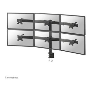 Neomounts Monitor-Halterung FPMA-D700D6 schwarz für 6 Monitore, Tischklemme
