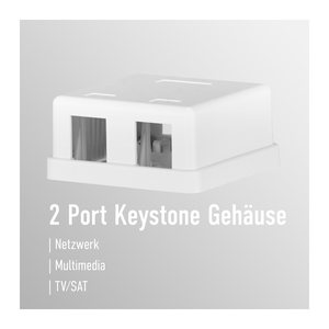 EFB Keystone Anschlussbox, 2Port, Aufputz,