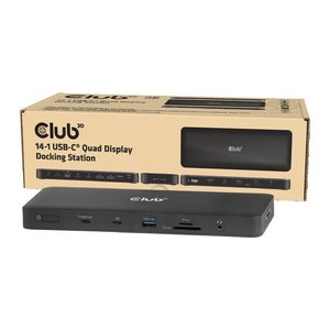 Club3D USB-C 14in1-Dock>2xDP2.1/2xHDMI/3xUSB-C 4K60Hz PD100W retail