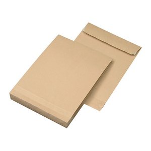 MAILmedia Faltentaschen DIN B4 ohne Fenster braun mit 4,0 cm Falte, 100 St.