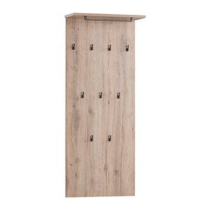 MÖBELPARTNER Wandgarderobe Cosmo 152795 eiche Holz 9 Haken 50,0 x 110,6 cm, 1 St.
