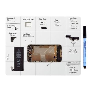 iFixit magnetische Arbeitsunterlage Magnetic Project Mat weiß Kunststoff 25,0 x 20,0 cm, 1 St.