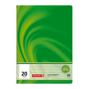 BRUNNEN Schulheft Vivendi Lineatur 20 blanko DIN A4 ohne Rand, 32 Blatt, 1 St.