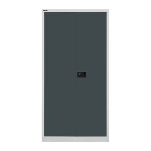 BISLEY Stahlschrank Universal E722A03525 lichtgrau, anthrazitgrau 3 Fachböden 91,4 x 40,0 x 180,6 cm, aufgebaut, 1 St.