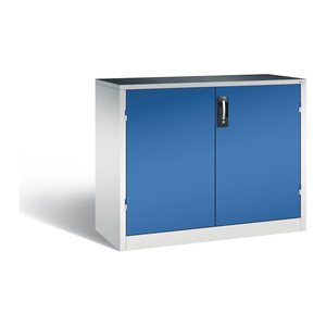 CP Stahlschrank 8831-5035 S10149 lichtgrau, enzianblau 2 Fachböden 120,0 x 50,0 x 100,0 cm, aufgebaut, 1 St.