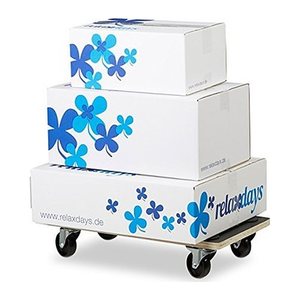 relaxdays Transportroller schwarz 58,0 x 30,0 x 11,5 cm bis 400,0 kg