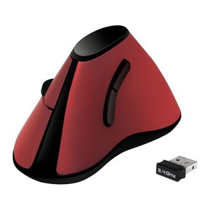 Logilink Maus Funk Ergonomisch Vertical 5 Tasten 1000dpi rot