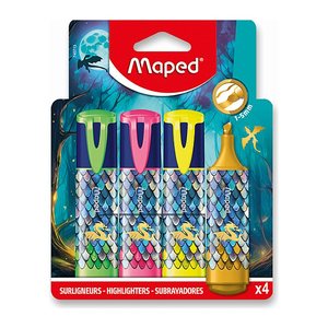 maped DRAGON Textmarker farbsortiert, 4 St.
