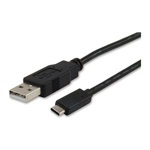 Equip Kabel USB-A2.0->C 3A St/St 1.00m schwarz Polybeutel
