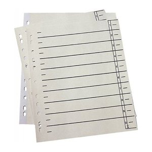 Wekre Trennblätter DIN A4 1-10 chamois, 180 g/m², 100 Blatt