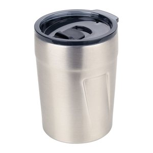 TROIKA Thermobecher ESPRESSO DOPPIO silberfarben