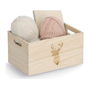 Zeller Hirsch Aufbewahrungsbox natur 30,0 x 20,0 x 16,0 cm, 1 St.
