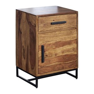 WOHNLING Nachttisch rechteckig Massivholz sheesham 35,0 x 45,0 x 65,0 cm, 1 St.