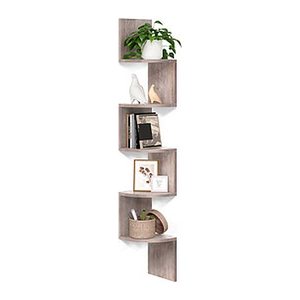 VASAGLE Eckregal greige 20,0 x 20,0 x 126,0 cm, 1 St.