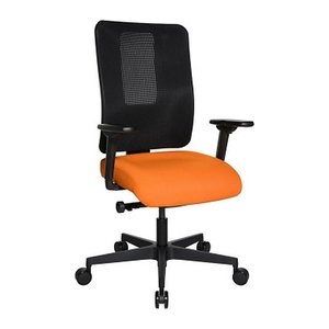 Topstar Bürostuhl Sitness Open X (N) Deluxe mit Schiebesitz, OX30WTW2 T340 Stoff orange, Gestell schwarz