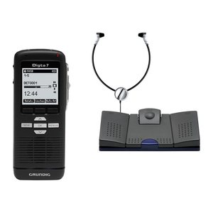 GRUNDIG Digta 7 Starter Kit mit DigtaSoft One digitales Diktiergerät-Set 2 GB