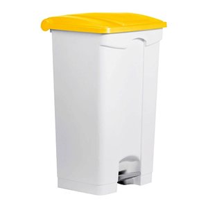 helit Mülleimer 90,0 l weiß, gelb, 1 St.