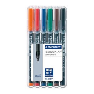 STAEDTLER Folienstift Lumocolor S perm 6St