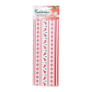 folia Transparentpapier Tischlichter Weihnachtszauber 10,0 x 27,0 cm 115 g/qm, 10 Blatt