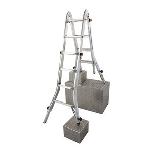KRAUSE Teleskopleiter MONTO TeleVario alu 4x 4 Sprossen, H: 4,05 m