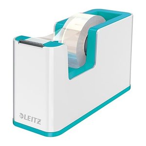 LEITZ Tischabroller WOW Duo Colour perlweiß/eisblau