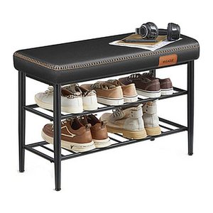 VASAGLE Sitzbank LSB054B01 schwarz Kunstleder 80,0 cm