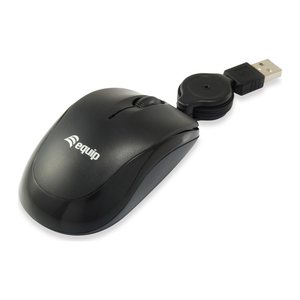 Equip Reisemaus USB-A Stecker L+R 0.80m schwarz