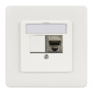DIGITUS Leerdose mit Zentralplatte u. Rahmen, 2x Keystone