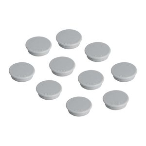 FRANKEN Haftmagnet Magnete grau, Kunststoff Ø 1,3 x 0,7 cm, 10 St.