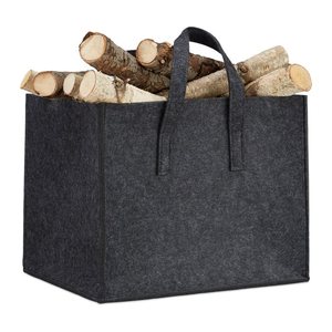 relaxdays Kaminholztasche 50,0 l anthrazit 43,0 x 36,5 x 34,5 cm, 1 St.