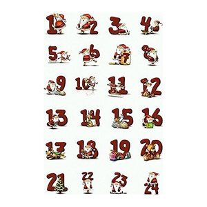 HERMA Adventskalenderzahlen Aufkleber mehrfarbig 72 St.