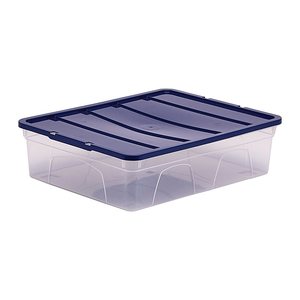 Bankers Box Aufbewahrungsboxen 12,0 l transparent, blau 32,0 x 40,0 x 11,0 cm, 10 St.