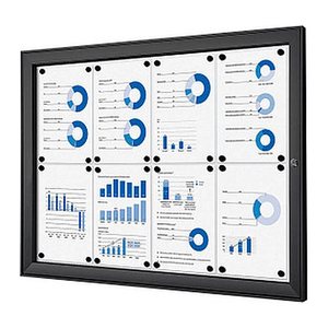 Showdown® Displays Schaukasten schwarz 8x DIN A4 96,1 x 2,3 x 69,6 cm, 1 St.