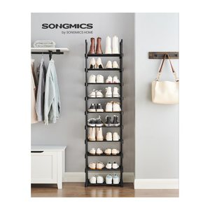 SONGMICS Schuhregal schwarz 45,0 x 30,0 x 174,0 cm, 1 St.